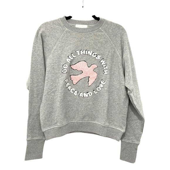 Spiritual Ganster Oversized Peace & Love Sweatshirt Size Small NWT - Picture 1 of 4